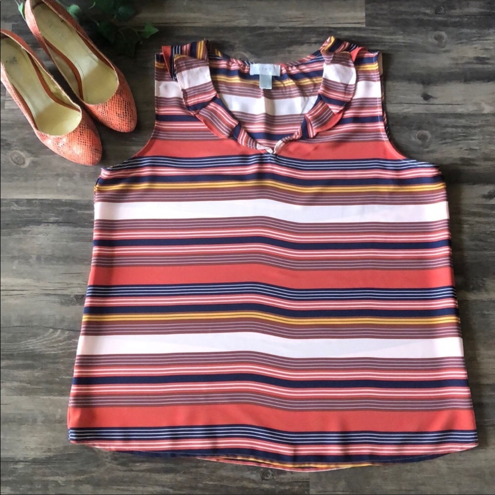 Loft Career Sleeveless Blouse size Large